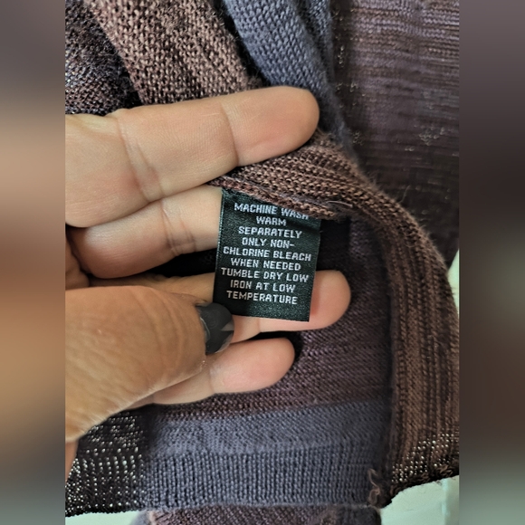 Investments Cardigan Women's Size Large Wool Blend Open Front Knit Sweater - Picture 10 of 11